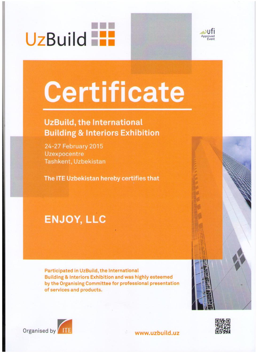 <p><span style="font-weight: bold;">Диплом UzBuild</span></p>